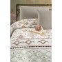 ETEHOMETEX ÇİFT KİŞİLİK BASKILI PAMUK PİKE ANATOLİA BEJ 8696474231844